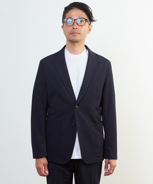 MEN'S MELROSE（メンズメルローズ）の「アクティブエアジャケット(セットアップ可)（テーラードジャケット・メンズ・ネイビー/ライトグレー/ライトブラウン・2/3/4/5）」の4枚目の写真