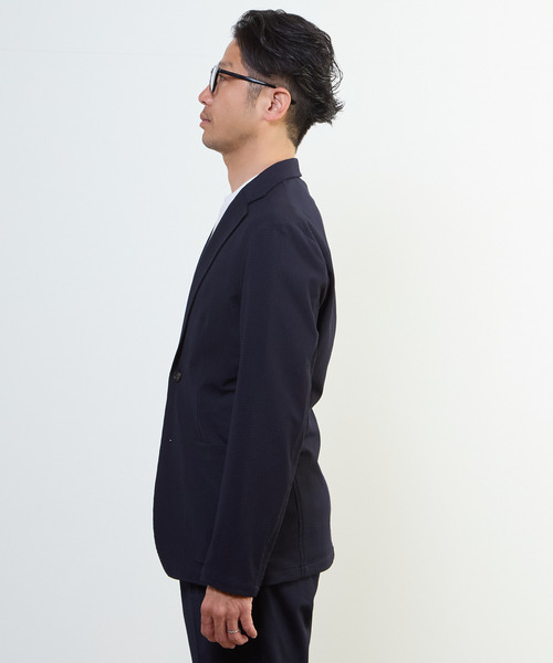 MEN'S MELROSE（メンズメルローズ）の「アクティブエアジャケット(セットアップ可)（テーラードジャケット・メンズ・ネイビー/ライトグレー/ライトブラウン・2/3/4/5）」の5枚目の写真