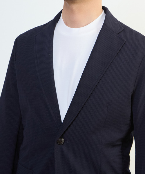 MEN'S MELROSE（メンズメルローズ）の「アクティブエアジャケット(セットアップ可)（テーラードジャケット・メンズ・ネイビー/ライトグレー/ライトブラウン・2/3/4/5）」の8枚目の写真