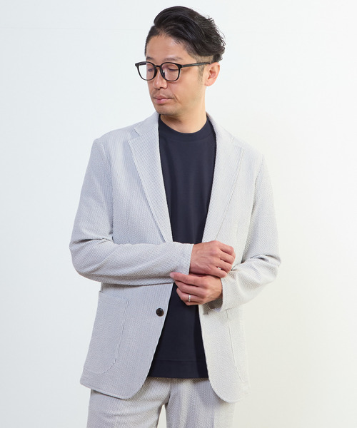 MEN'S MELROSE（メンズメルローズ）の「アクティブエアジャケット(セットアップ可)（テーラードジャケット・メンズ・ネイビー/ライトグレー/ライトブラウン・2/3/4/5）」の15枚目の写真