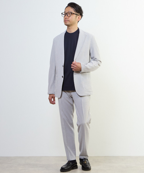 MEN'S MELROSE（メンズメルローズ）の「アクティブエアジャケット(セットアップ可)（テーラードジャケット・メンズ・ネイビー/ライトグレー/ライトブラウン・2/3/4/5）」の18枚目の写真