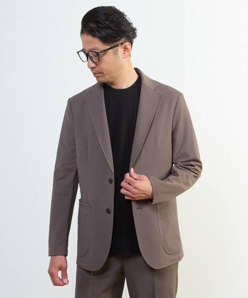 MEN'S MELROSE（メンズメルローズ）の「アクティブエアジャケット(セットアップ可)（テーラードジャケット・メンズ・ネイビー/ライトグレー/ライトブラウン・2/3/4/5）」の19枚目の写真