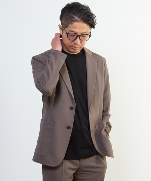 MEN'S MELROSE（メンズメルローズ）の「アクティブエアジャケット(セットアップ可)（テーラードジャケット・メンズ・ネイビー/ライトグレー/ライトブラウン・2/3/4/5）」の20枚目の写真