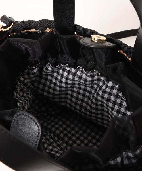 LANVIN en Bleu（ランバンオンブルー）の「ロタン かごバッグ（かごバッグ・レディース・ブラック・FREE）」の4枚目の写真