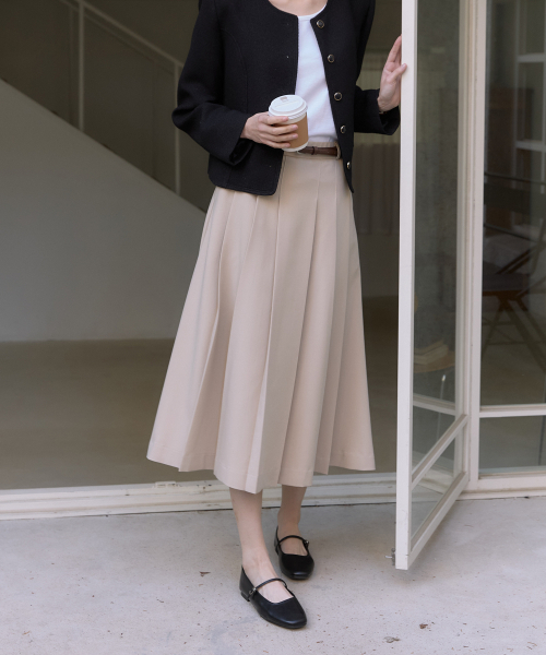 OURHOPE（アワーホープ）の「ジェインプリーツロングスカート - ベージュ（スカート・レディース・Beige・1(S)/2(M)/3(L)）」の3枚目の写真