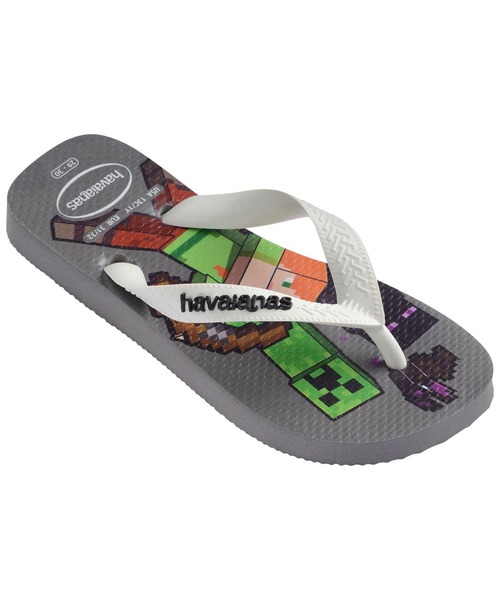 havaianas(ハワイアナス)の「KIDS MINECRAFT(サンダル・キッズ・グリーン/グレー系・16cm/17cm/18cm/19cm/20cm)」の4枚目の写真