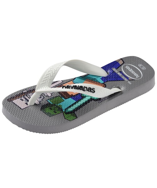 havaianas(ハワイアナス)の「KIDS MINECRAFT(サンダル・キッズ・グリーン/グレー系・16cm/17cm/18cm/19cm/20cm)」の8枚目の写真