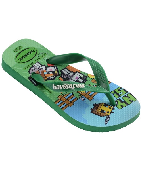 havaianas(ハワイアナス)の「KIDS MINECRAFT(サンダル・キッズ・グリーン/グレー系・16cm/17cm/18cm/19cm/20cm)」の10枚目の写真