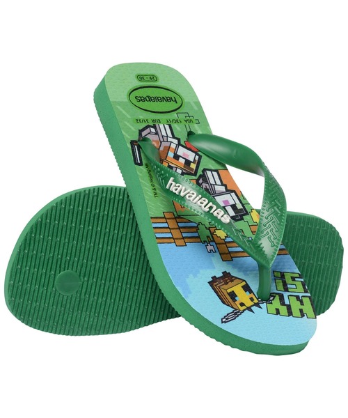 havaianas(ハワイアナス)の「KIDS MINECRAFT(サンダル・キッズ・グリーン/グレー系・16cm/17cm/18cm/19cm/20cm)」の12枚目の写真