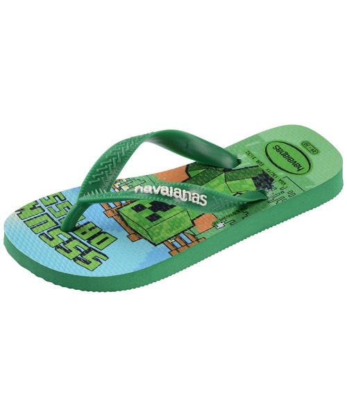 havaianas(ハワイアナス)の「KIDS MINECRAFT(サンダル・キッズ・グリーン/グレー系・16cm/17cm/18cm/19cm/20cm)」の14枚目の写真