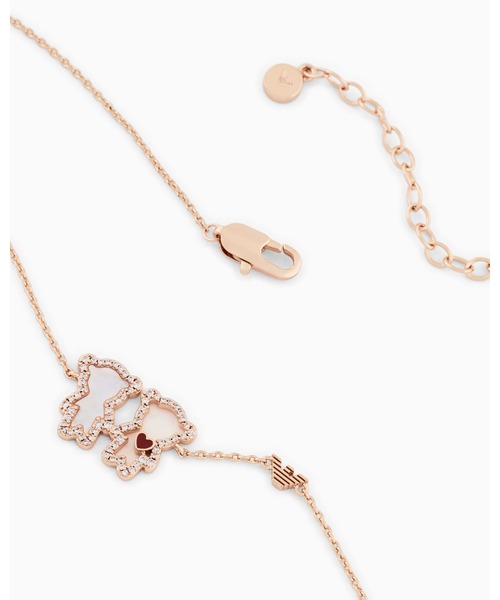 EMPORIO ARMANI ネックレス ピンクゴールド ハート 箱・保存袋付き エンポリオ アルマーニ】ネックレス ローズゴールドトーンブラス