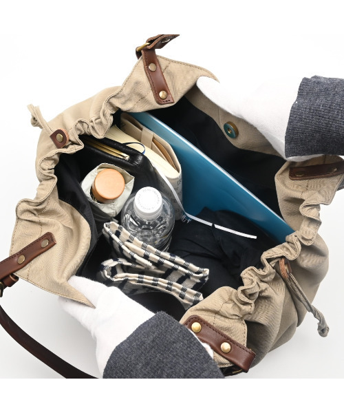 CLEDRAN(クレドラン)の「【軽量 大容量】CL3964 LALI SIDE GATHER TOTE(トートバッグ・レディース・ブラック/ブルーグレー/ベージュ・FREE)」の10枚目の写真