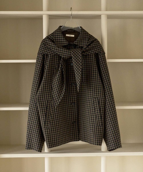 anuke(アンヌーク)の「anuke Check Coverall Jacket チェックカバーオールジャケット/62620102(その他アウター・レディース・ブラウン・36/38)」の17枚目の写真
