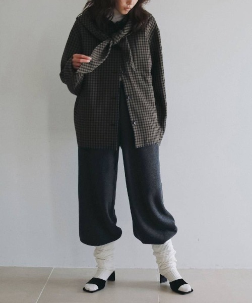 anuke(アンヌーク)の「anuke Check Coverall Jacket チェックカバーオールジャケット/62620102(その他アウター・レディース・ブラウン・36/38)」の9枚目の写真