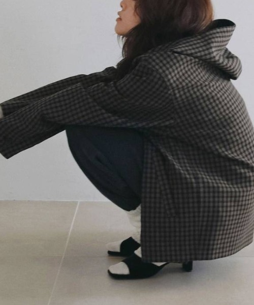 anuke(アンヌーク)の「anuke Check Coverall Jacket チェックカバーオールジャケット/62620102(その他アウター・レディース・ブラウン・36/38)」の3枚目の写真