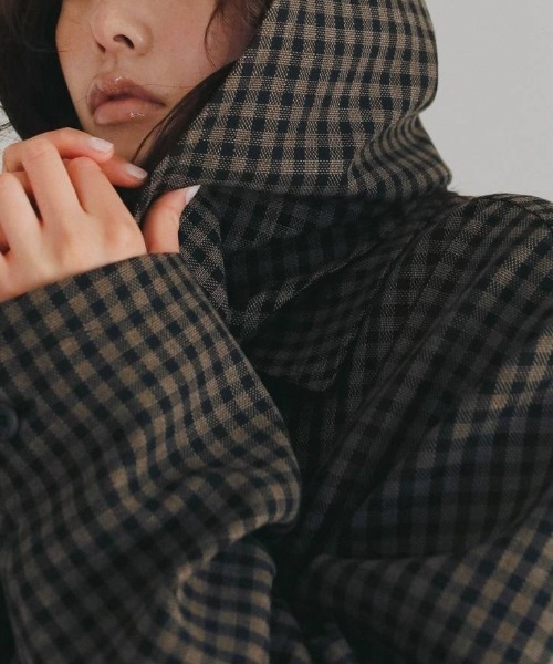 anuke(アンヌーク)の「anuke Check Coverall Jacket チェックカバーオールジャケット/62620102(その他アウター・レディース・ブラウン・36/38)」の6枚目の写真