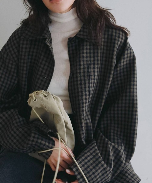 anuke(アンヌーク)の「anuke Check Coverall Jacket チェックカバーオールジャケット/62620102(その他アウター・レディース・ブラウン・36/38)」の13枚目の写真
