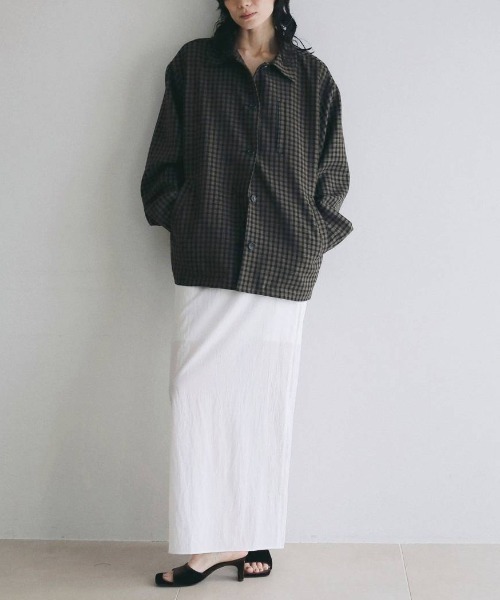 anuke(アンヌーク)の「anuke Check Coverall Jacket チェックカバーオールジャケット/62620102(その他アウター・レディース・ブラウン・36/38)」の14枚目の写真