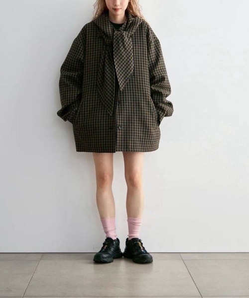 anuke(アンヌーク)の「anuke Check Coverall Jacket チェックカバーオールジャケット/62620102(その他アウター・レディース・ブラウン・36/38)」の21枚目の写真