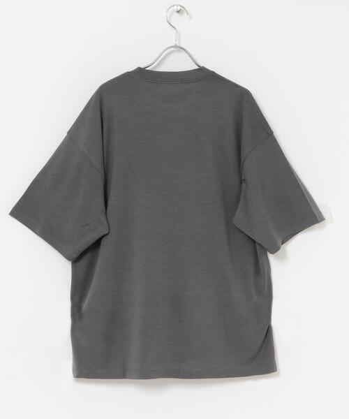 URBAN RESEARCH DOORS（アーバンリサーチドアーズ）の「PURE WOOL クルーネックショートスリーブTシャツ（Tシャツ/カットソー・メンズ・グレー/ブラック・MEDIUM/LARGE）」の14枚目の写真