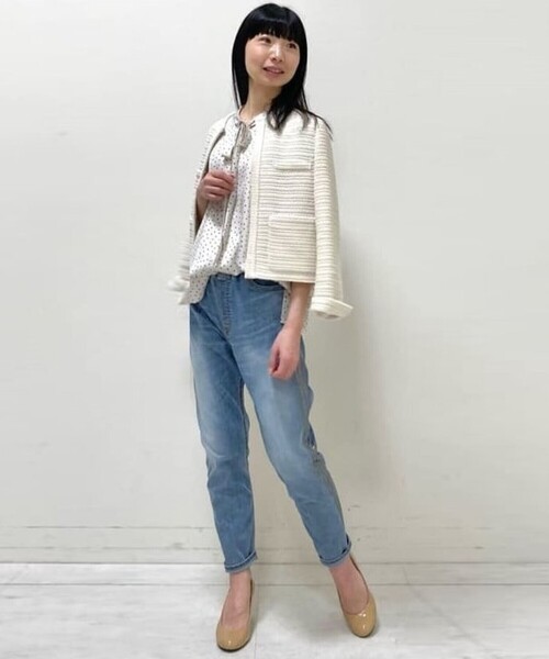 K.T KIYOKO TAKASE(キヨコタカセ)の「中空ストレッチデニム ウエストリブパンツ(デニムパンツ・レディース・ネイビー・9号)」の21枚目の写真