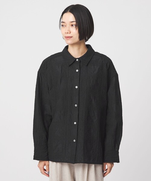 monLily♡シアークロスカットソー黒 SALE】ポロ衿袖シアーカットソープルオーバー - 12Twelve Agenda