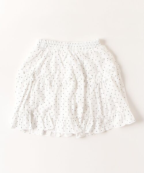 TITTY&CO.（ティティーアンドコー）の「ドットティアードミニスカート（スカート・レディース・ホワイト/ブラック/クリーム・FREE）」の6枚目の写真