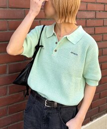 GEVACO（ゲバコ）の「【GEVACO/ゲバコ】半袖透かしニットポロ（ポロシャツ）」