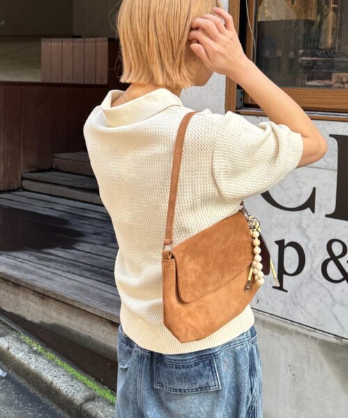 GEVACO（ゲバコ）の「【GEVACO/ゲバコ】半袖透かしニットポロ（ポロシャツ・レディース・ネイビー/ミント/アイボリー・SMALL/MEDIUM/LARGE）」の21枚目の写真