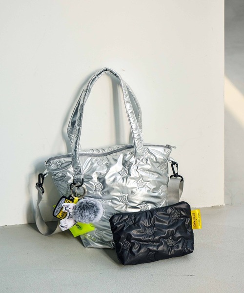 GLOBAL WORK（グローバルワーク）の「Cat's ISSUE/撥水キルトポーチ/636180（ポーチ・レディース・ブラック/シルバー・FREE）」の21枚目の写真