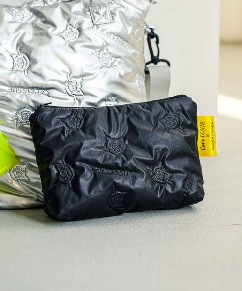 GLOBAL WORK（グローバルワーク）の「Cat's ISSUE/撥水キルトポーチ/636180（ポーチ・レディース・ブラック/シルバー・FREE）」の22枚目の写真