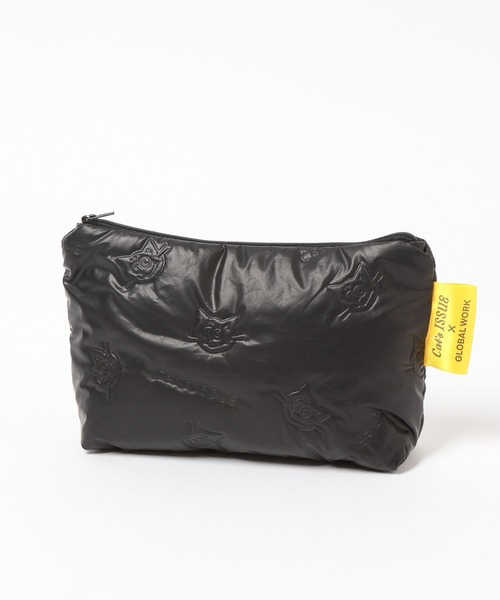 GLOBAL WORK（グローバルワーク）の「Cat's ISSUE/撥水キルトポーチ/636180（ポーチ・レディース・ブラック/シルバー・FREE）」の3枚目の写真