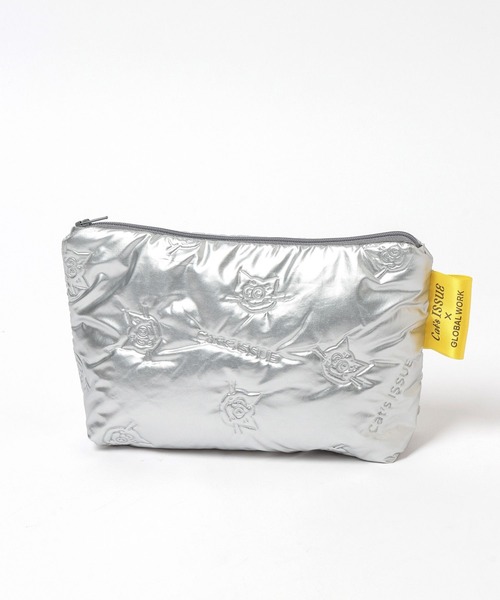 GLOBAL WORK（グローバルワーク）の「Cat's ISSUE/撥水キルトポーチ/636180（ポーチ・レディース・ブラック/シルバー・FREE）」の4枚目の写真