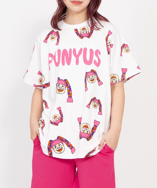 PUNYUS(プニュズ)の「【新サイズ】NAOMIチャン総柄Tシャツ(Tシャツ/カットソー・レディース・ホワイト・5/4/3/2/1)」の1枚目の写真