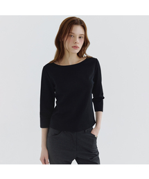 MICANE（ミケーネ）の「ミバ ボートネック クォーター スリーブ Tシャツ（Tシャツ/カットソー）」