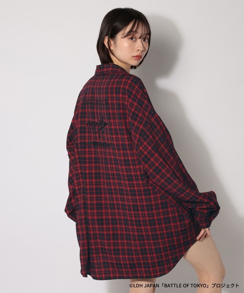 PAGEBOY（ページボーイ）の「【BATTLE OF TOKYO】Astro9 チェックシャツ（シャツ/ブラウス・レディース・ブラック/レッド・FREE）」の2枚目の写真