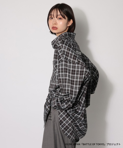 PAGEBOY（ページボーイ）の「【BATTLE OF TOKYO】Astro9 チェックシャツ（シャツ/ブラウス・レディース・ブラック/レッド・FREE）」の4枚目の写真