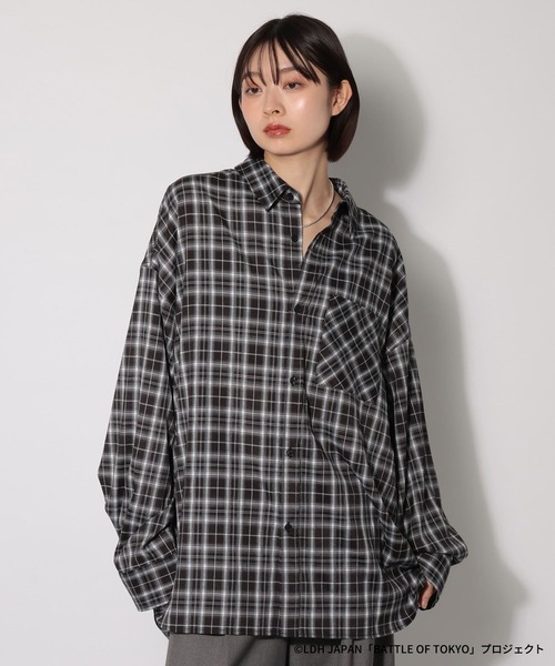 PAGEBOY（ページボーイ）の「【BATTLE OF TOKYO】Astro9 チェックシャツ（シャツ/ブラウス・レディース・ブラック/レッド・FREE）」の6枚目の写真