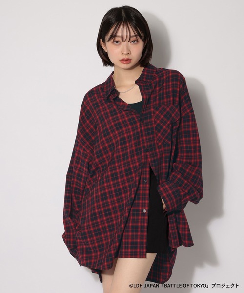 PAGEBOY（ページボーイ）の「【BATTLE OF TOKYO】Astro9 チェックシャツ（シャツ/ブラウス・レディース・ブラック/レッド・FREE）」の12枚目の写真
