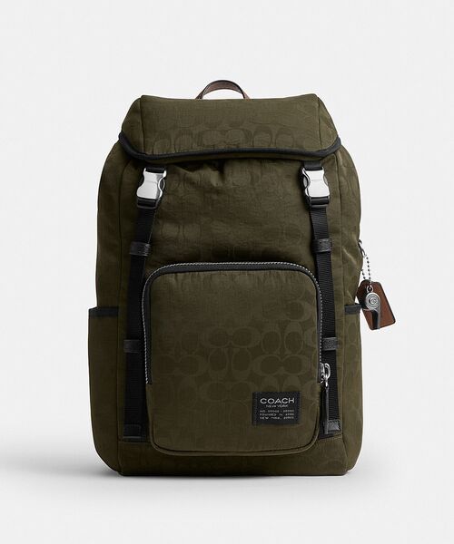COACH（コーチ）の「ローガン バックパック・シグネチャー ナイロン（バックパック/リュック・メンズ・グリーン系その他・ONE）」の4枚目の写真