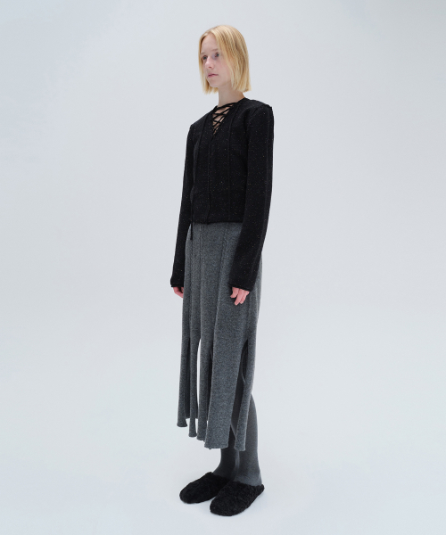 DIAGONAL(ダイアゴナル)の「V NECK LACE UP KNIT (black)(ニット/セーター・レディース・その他・FREE)」の7枚目の写真