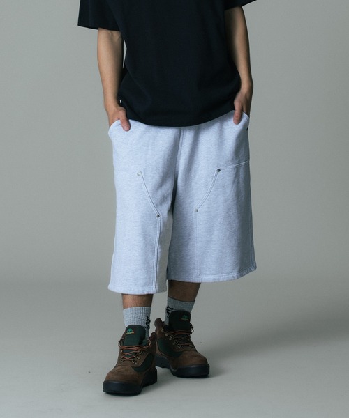 XLARGE(エクストララージ)の「OG DOUBLE KNEE SHORT PANTS(スウェットパンツ・メンズ・パープル/ブラック/アッシュ・S/M/L/XL)」の2枚目の写真