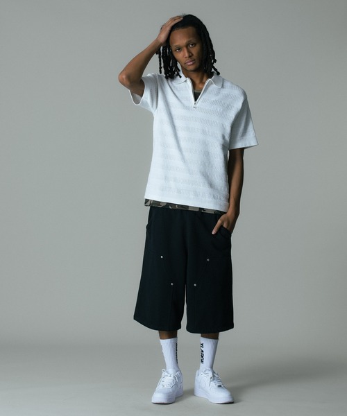XLARGE(エクストララージ)の「OG DOUBLE KNEE SHORT PANTS(スウェットパンツ・メンズ・パープル/ブラック/アッシュ・S/M/L/XL)」の11枚目の写真