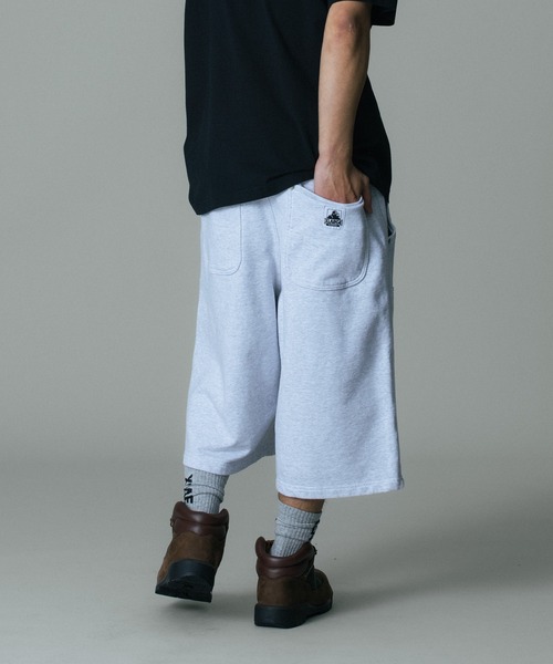 XLARGE(エクストララージ)の「OG DOUBLE KNEE SHORT PANTS(スウェットパンツ・メンズ・パープル/ブラック/アッシュ・S/M/L/XL)」の9枚目の写真