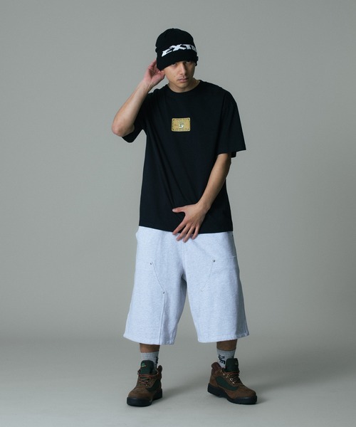 XLARGE(エクストララージ)の「OG DOUBLE KNEE SHORT PANTS(スウェットパンツ・メンズ・パープル/ブラック/アッシュ・S/M/L/XL)」の8枚目の写真