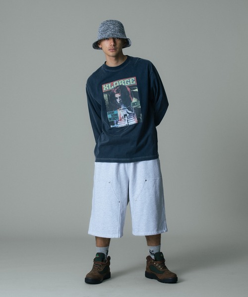 XLARGE(エクストララージ)の「OG DOUBLE KNEE SHORT PANTS(スウェットパンツ・メンズ・パープル/ブラック/アッシュ・S/M/L/XL)」の7枚目の写真