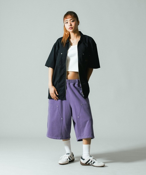 XLARGE(エクストララージ)の「OG DOUBLE KNEE SHORT PANTS(スウェットパンツ・メンズ・パープル/ブラック/アッシュ・S/M/L/XL)」の19枚目の写真