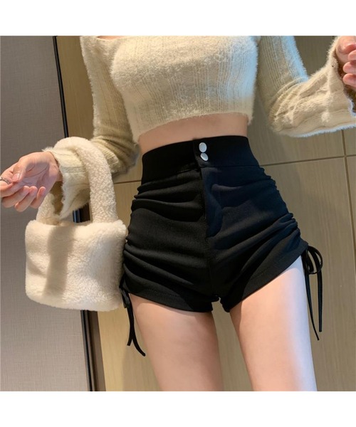 Bling Leads(ブリングリーズ)の「【Bls】 【ZL】【Bling Leads】ドローストリングホットパンツ(その他パンツ・レディース・ブラック・FREE)」の4枚目の写真