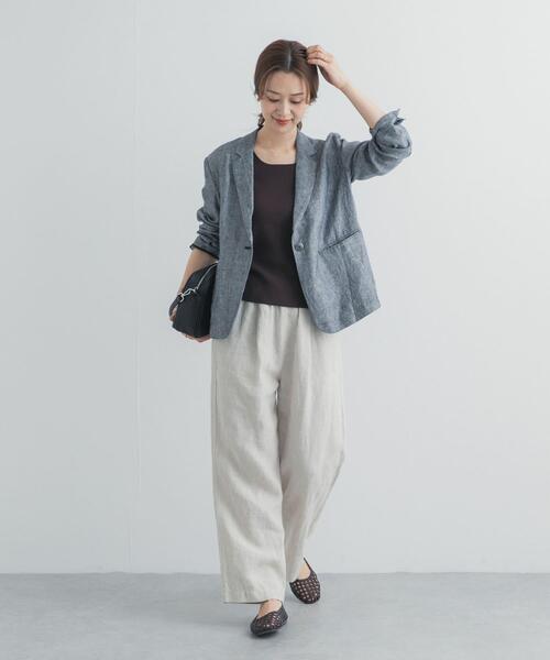 URBAN RESEARCH DOORS（アーバンリサーチドアーズ）の「ヘリンボーンリネンジャケット（その他アウター・レディース・グレー系その他・FREE）」の8枚目の写真