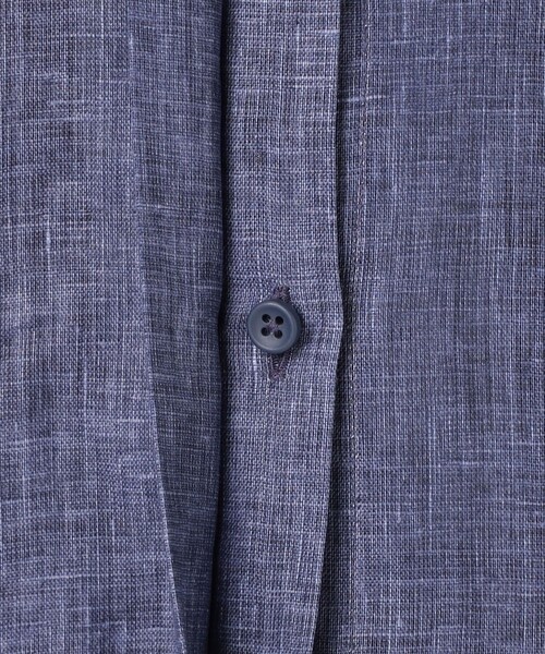 BOURRIENNE ParisX(ブリエンヌパリディス)の「BOURRIENNE PASTEL リネン ラッフルカラーシャツ(シャツ/ブラウス・レディース・ダークブルー・34)」の10枚目の写真